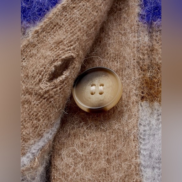 Wool Mix Striped Cardigan Women’s Size Large - Picture 6 of 8